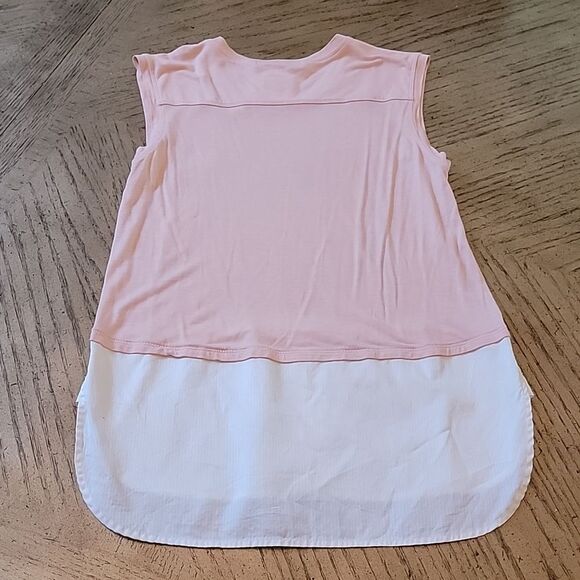 BCBGMAXAZRIA pink and white sleeveless top XXS fit a size S too - Picture 5 of 8